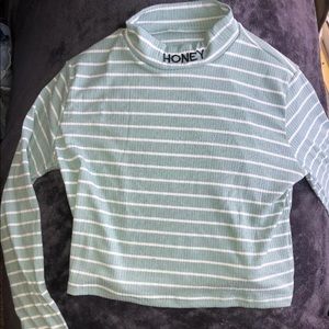 Long sleeve Crop top striped
